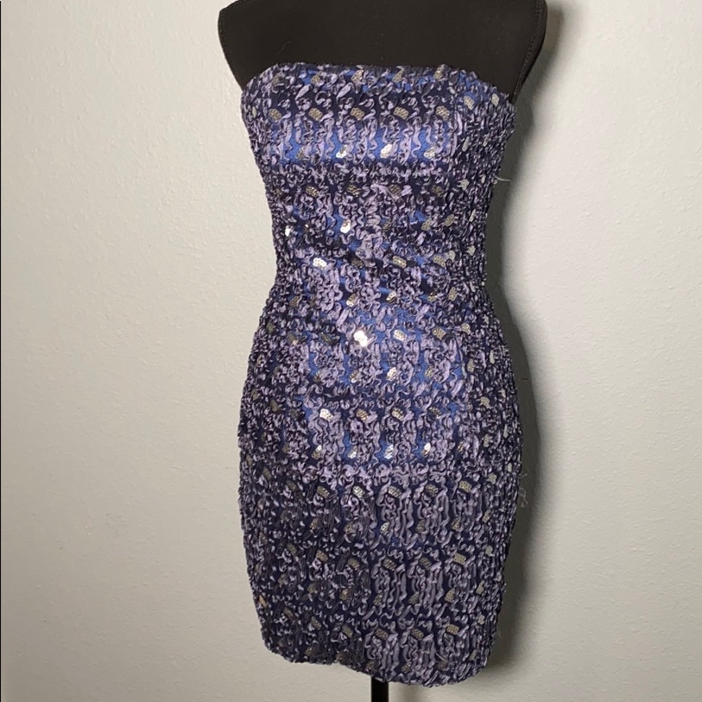 Jessica McClintock Blue sequin dress size 6